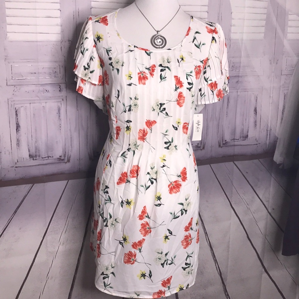 New Style & Co size 1X 2X Spring Floral Top dre 👗 - Picture 2 of 6